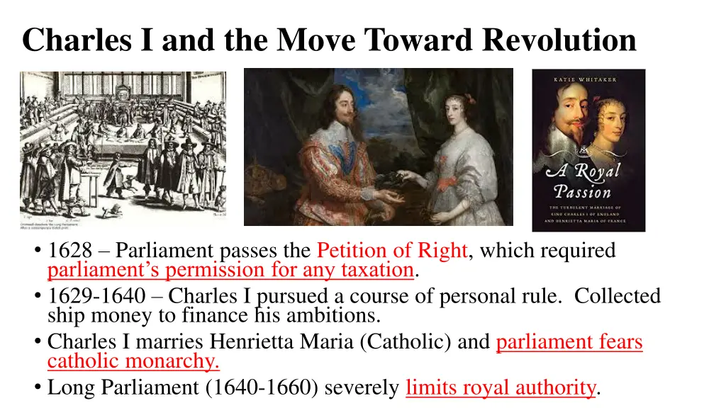 charles i and the move toward revolution