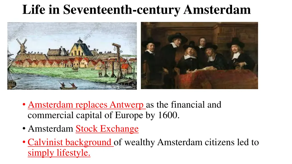 life in seventeenth century amsterdam