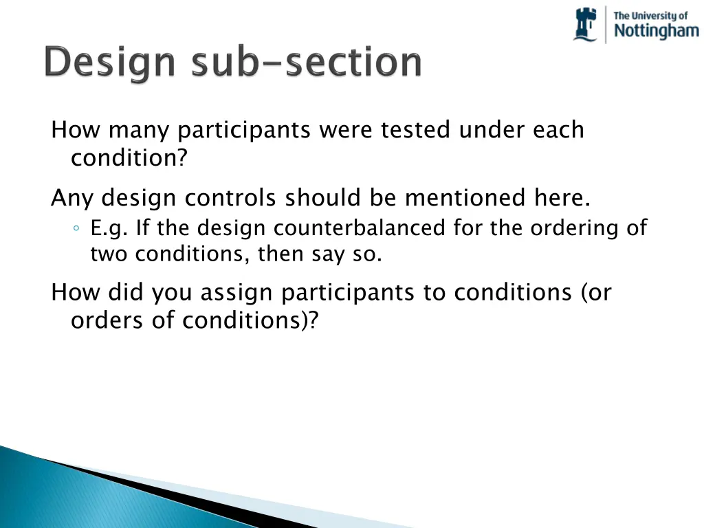 how many participants were tested under each