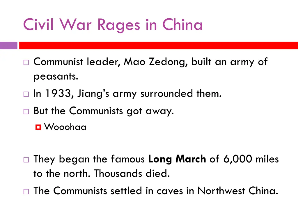 civil war rages in china 1