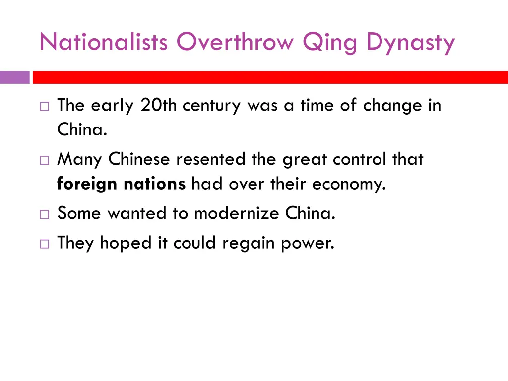 nationalists overthrow qing dynasty