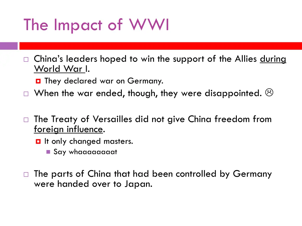 the impact of wwi