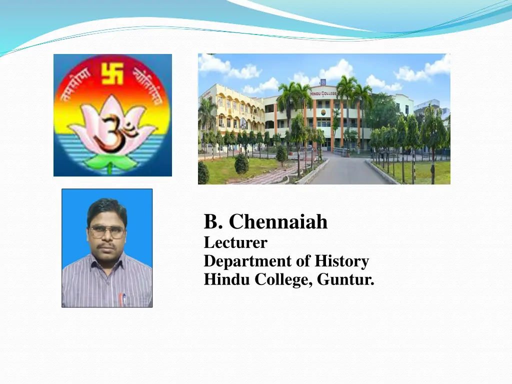 b chennaiah lecturer department of history hindu