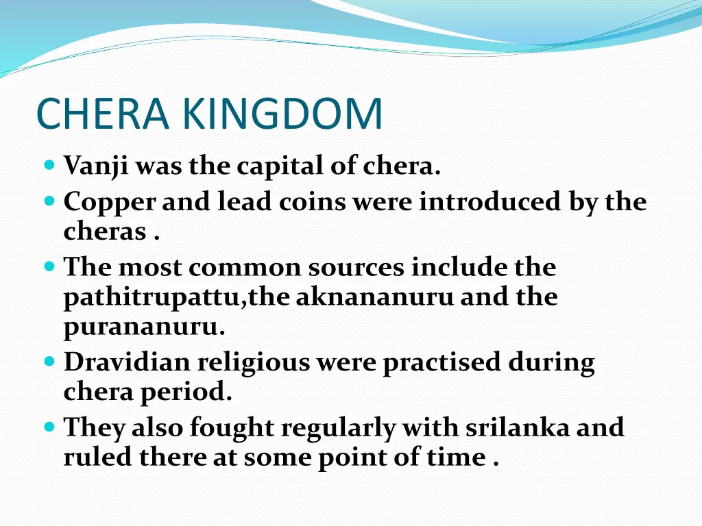 chera kingdom vanji was the capital of chera