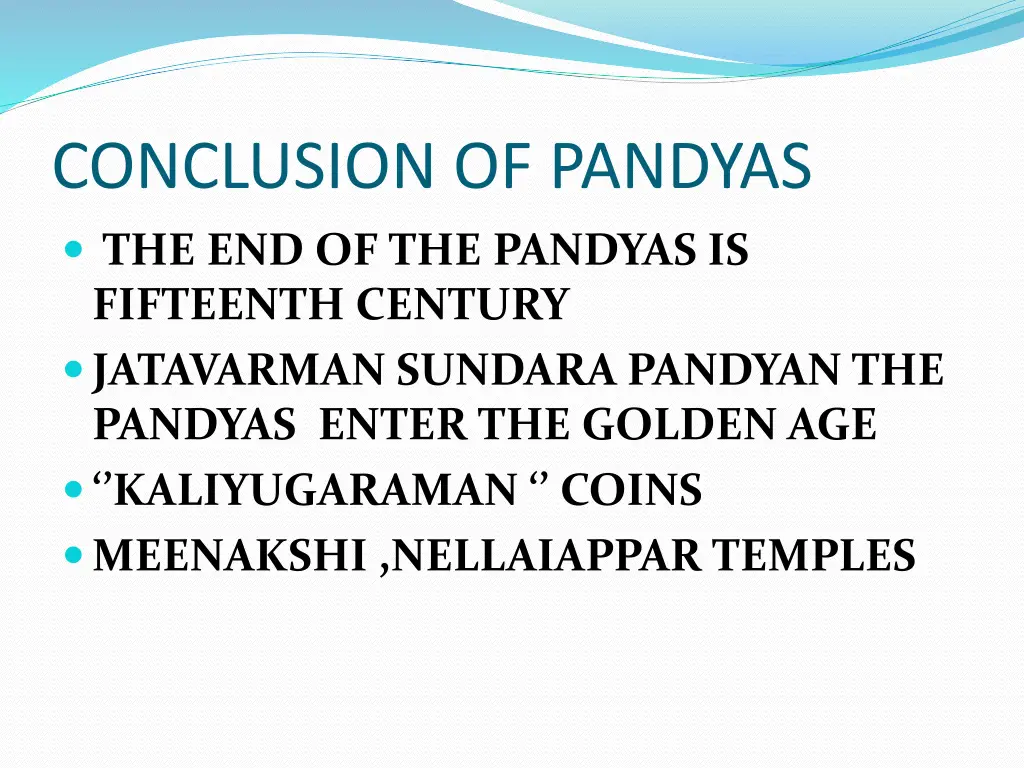 conclusion of pandyas