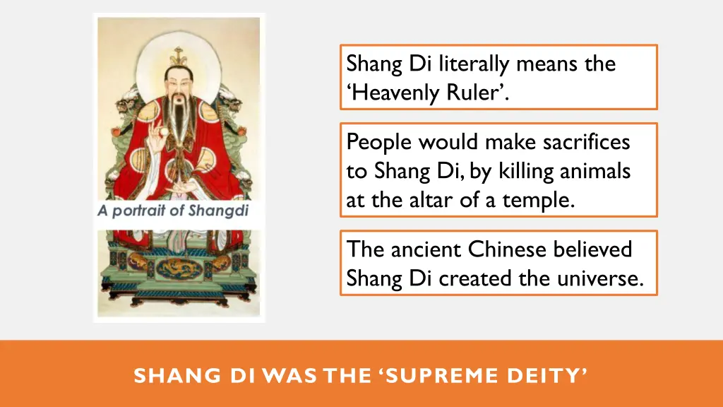 shang di literally means the heavenly ruler