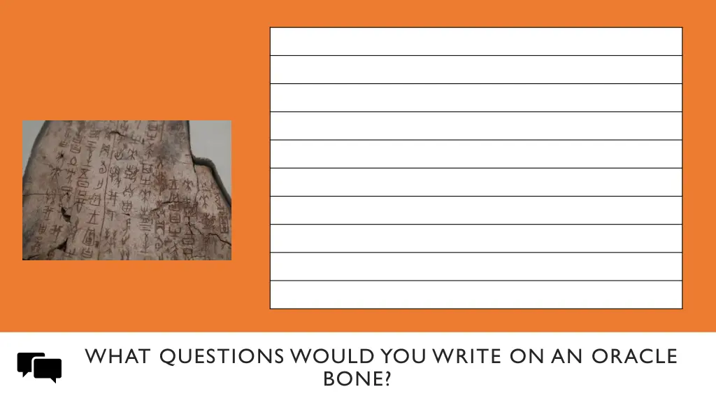 what questions would you write on an oracle bone