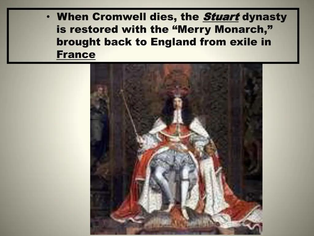 when cromwell dies the stuart is restored with