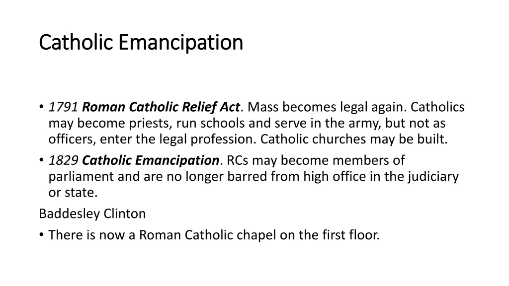 catholic emancipation catholic emancipation