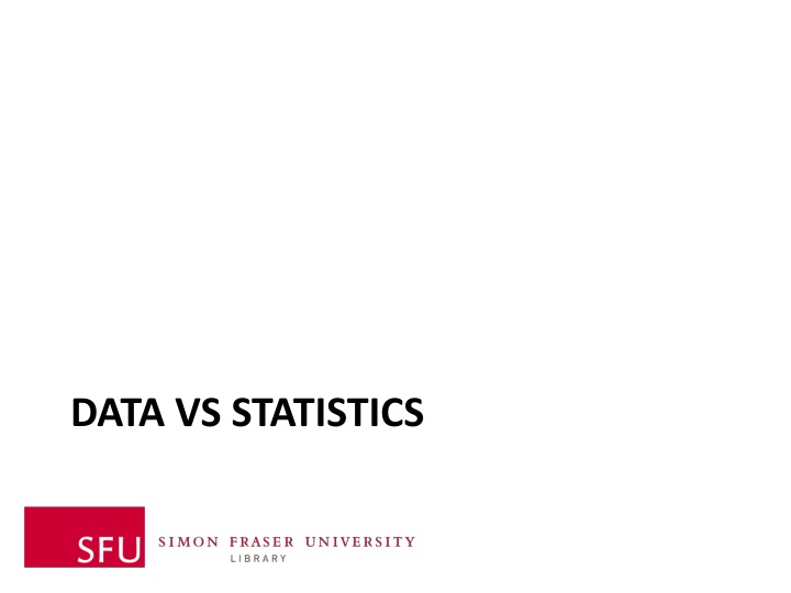 data vs statistics