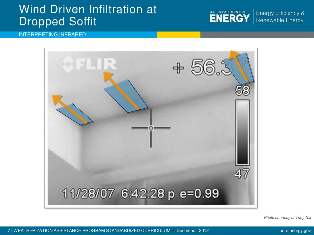 wind driven infiltration at dropped soffit