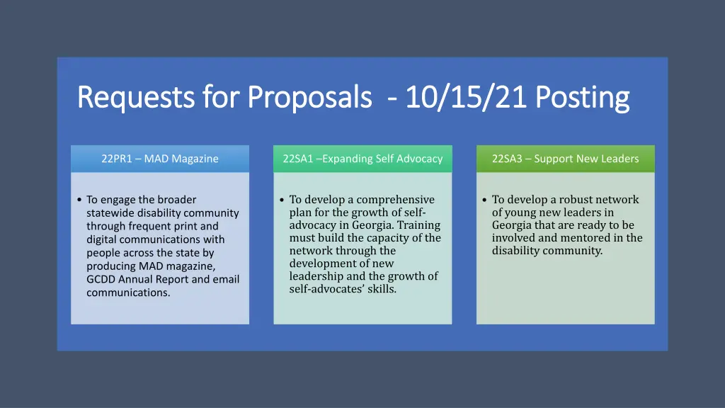 requests for proposals requests for proposals