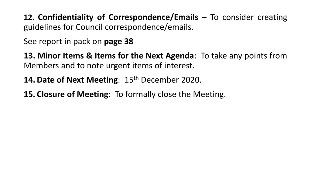 12 confidentiality of correspondence emails