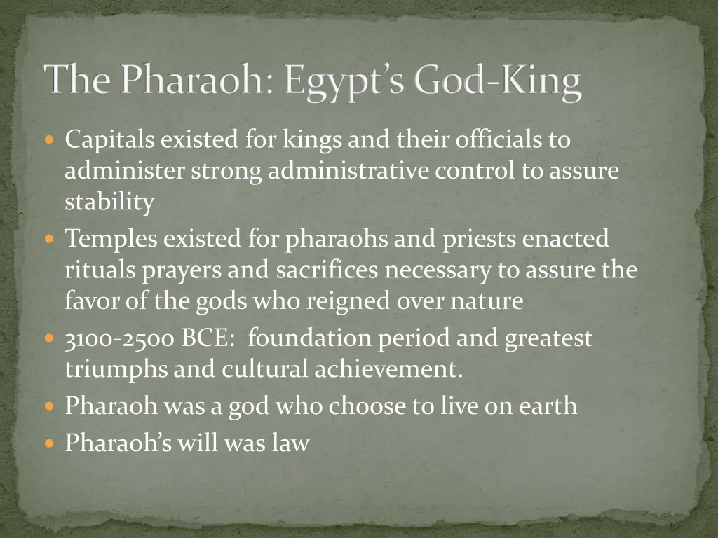 the pharaoh egypt s god king