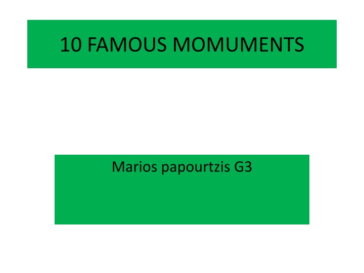 10 famous momuments