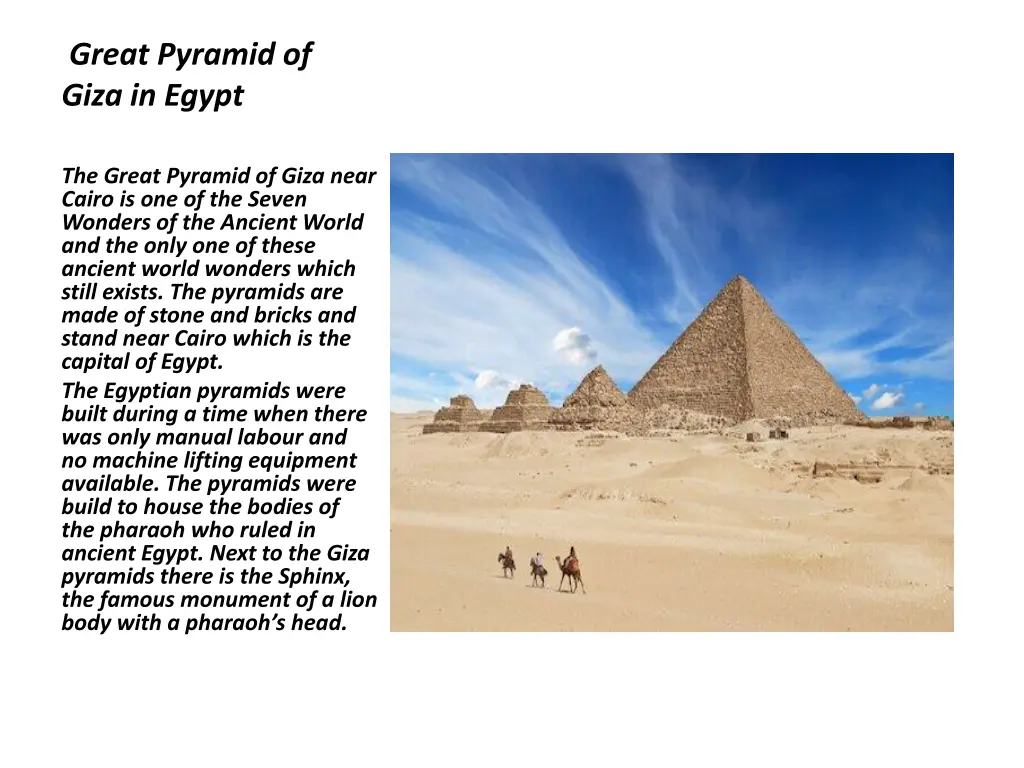 great pyramid of giza in egypt