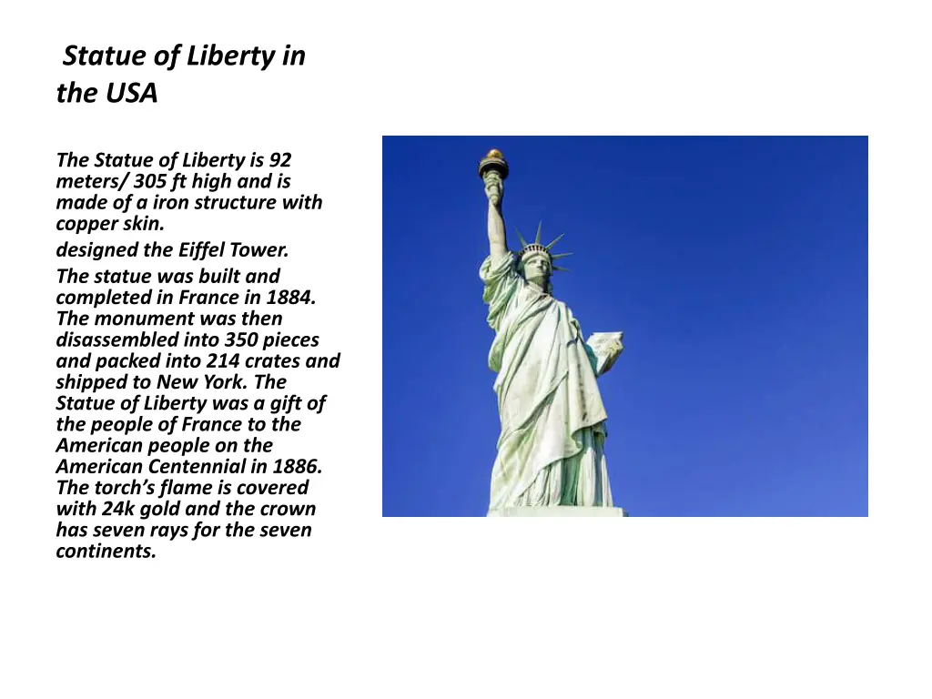 statue of liberty in the usa