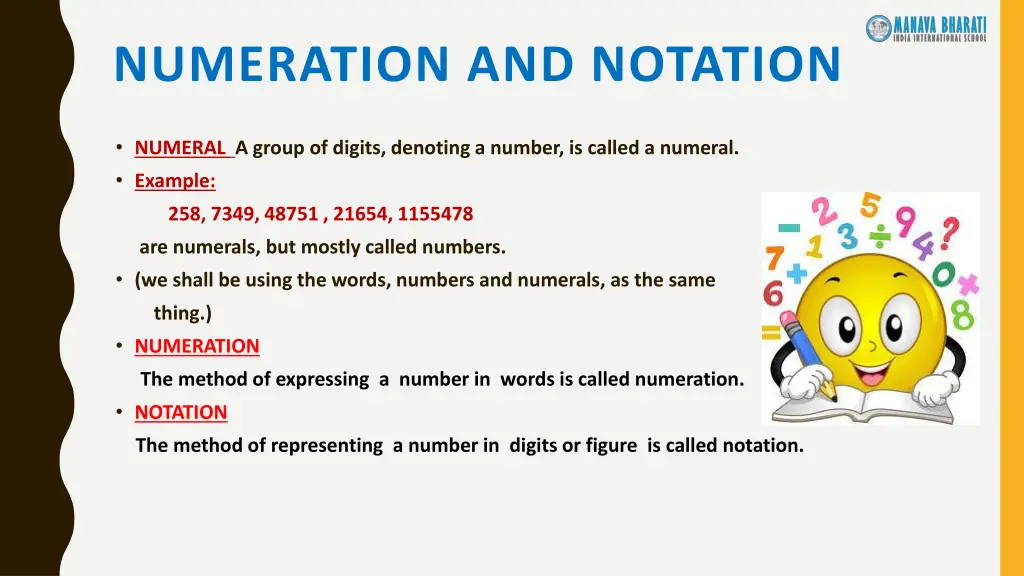 numeration and notation