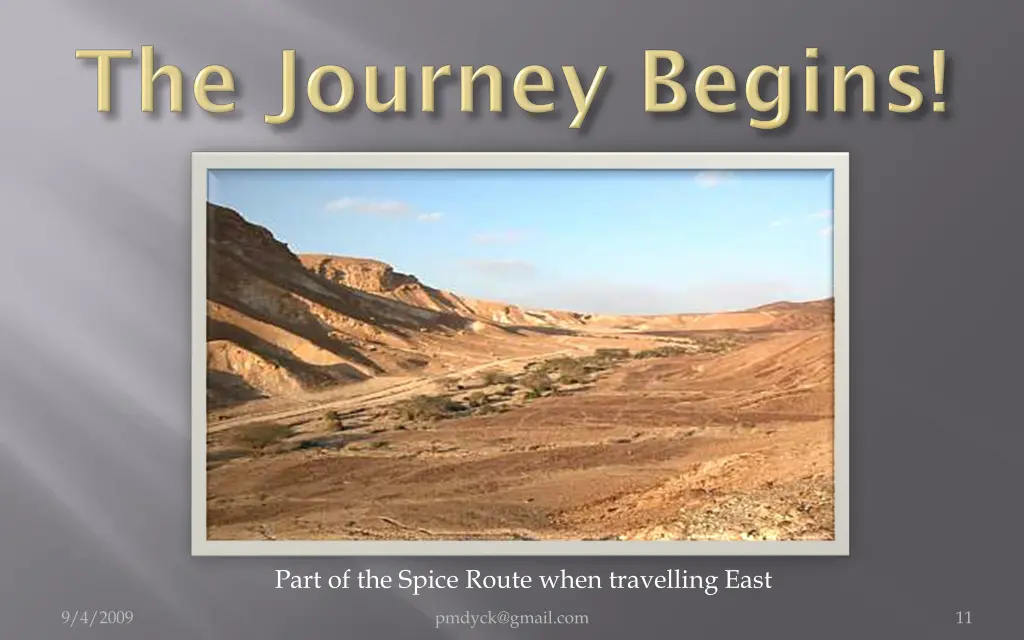 part of the spice route when travelling east