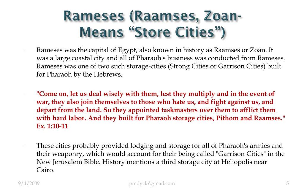 rameses was the capital of egypt also known