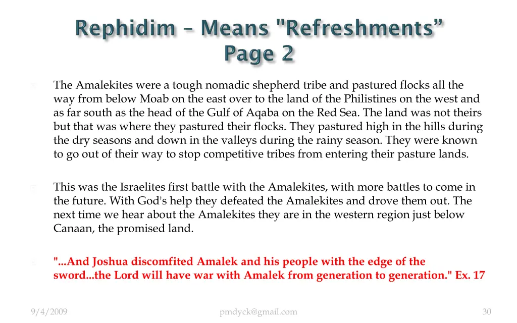 the amalekites were a tough nomadic shepherd