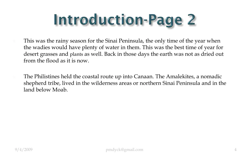 this was the rainy season for the sinai peninsula