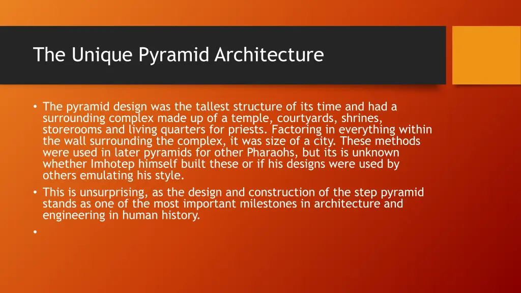 the unique pyramid architecture 1