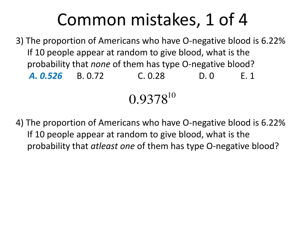 common mistakes 1 of 4