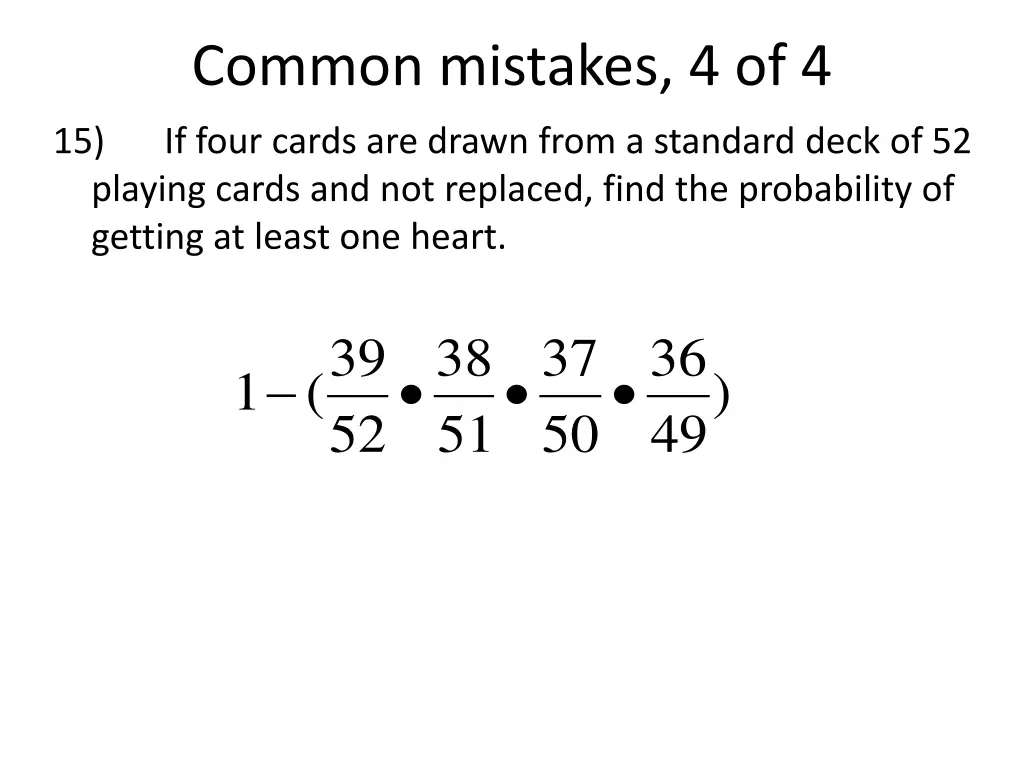 common mistakes 4 of 4