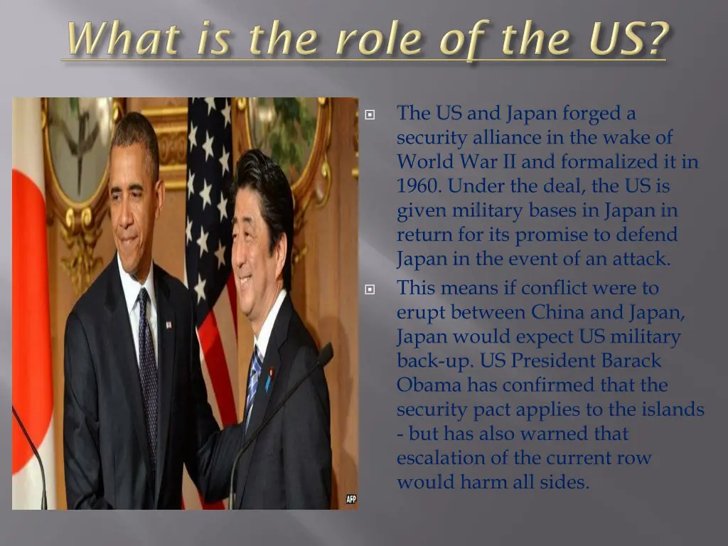 the us and japan forged a security alliance