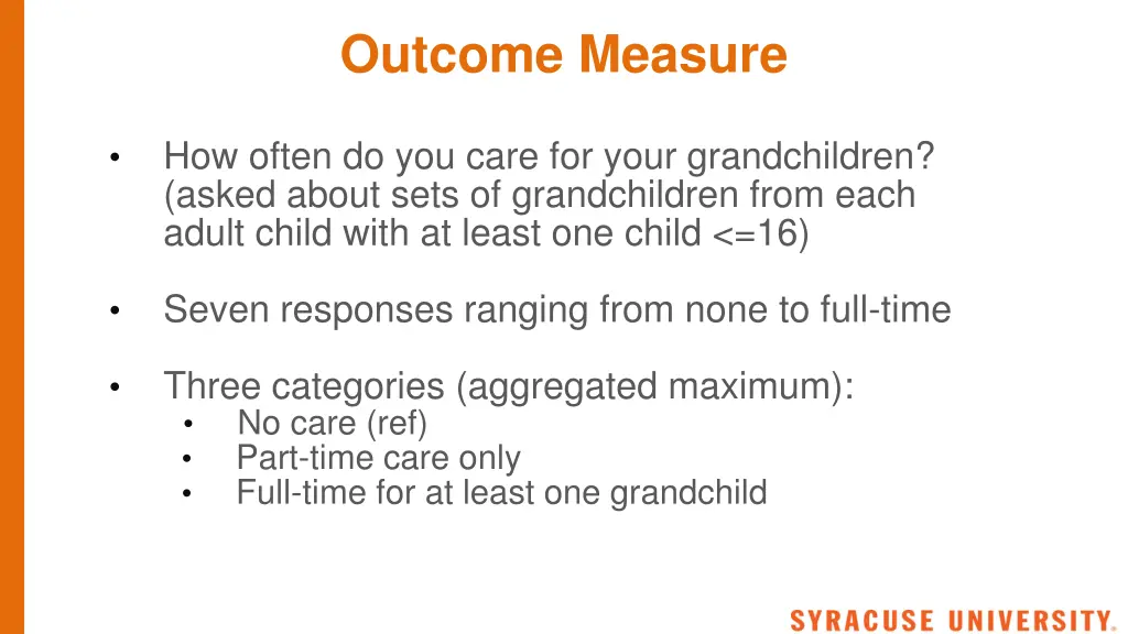 outcome measure