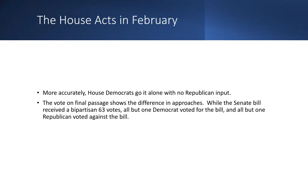 the house acts in february