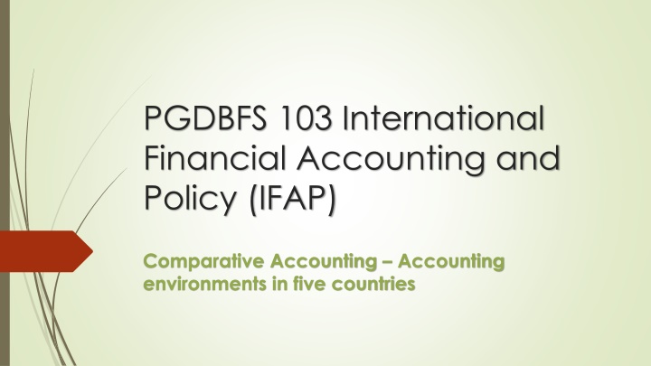 pgdbfs 103 international financial accounting