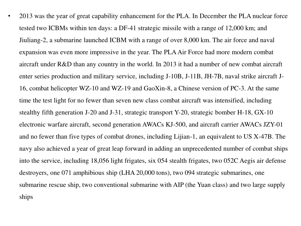 2013 was the year of great capability enhancement