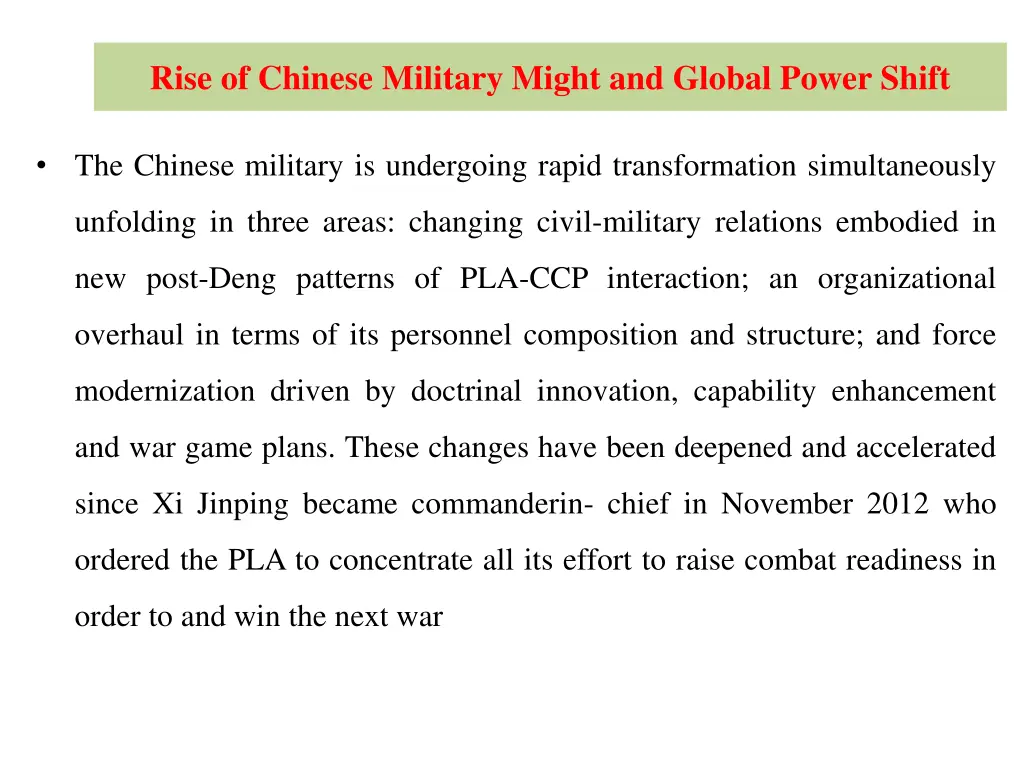 rise of chinese military might and global power