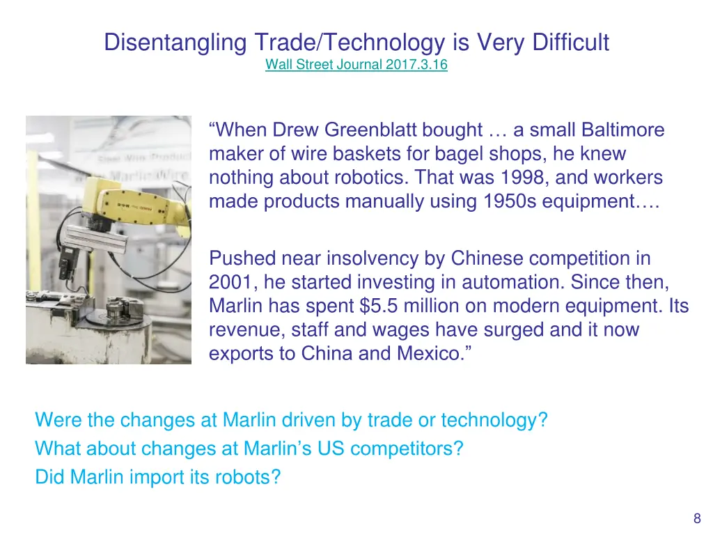 disentangling trade technology is very difficult 1