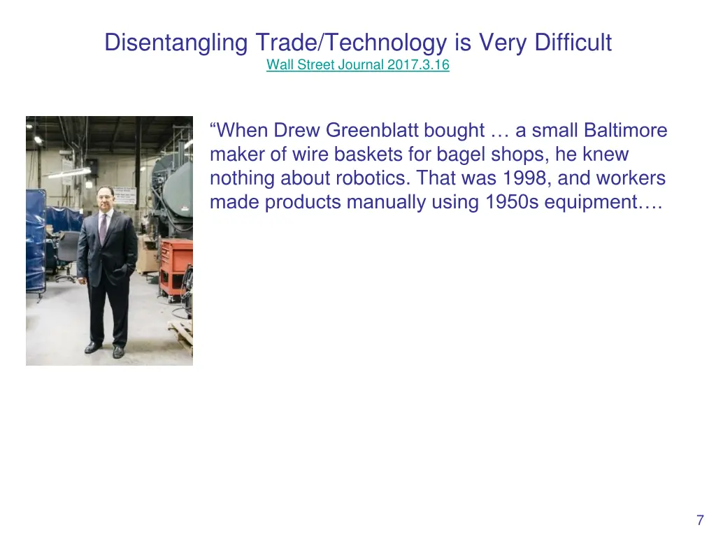 disentangling trade technology is very difficult