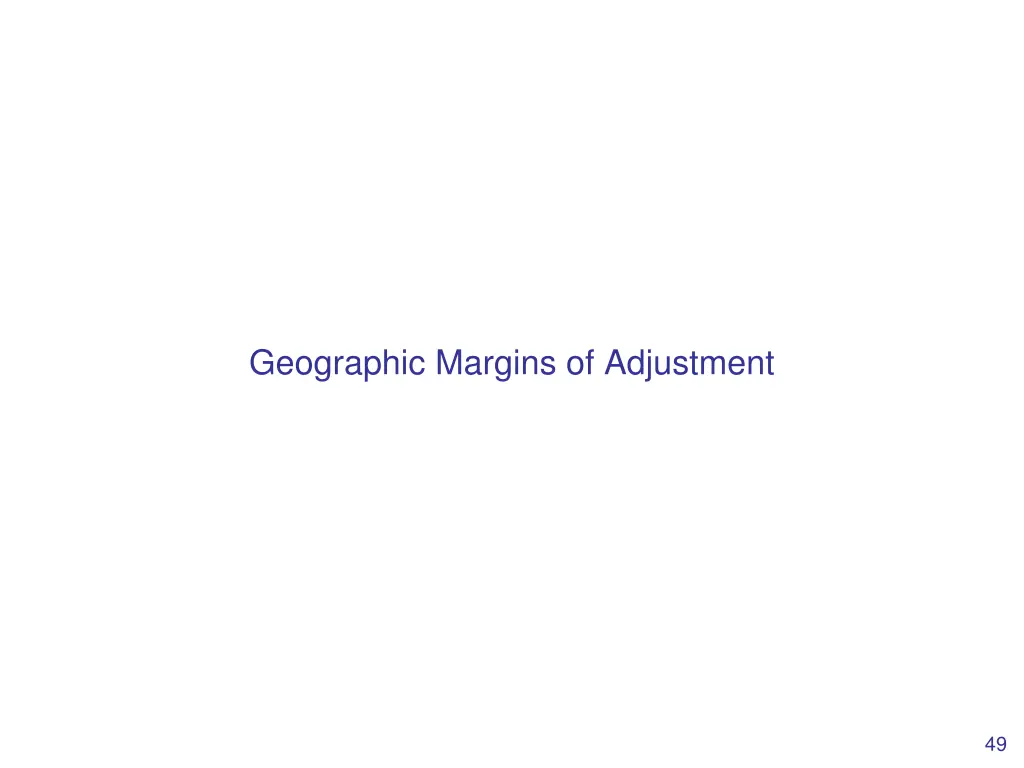 geographic margins of adjustment