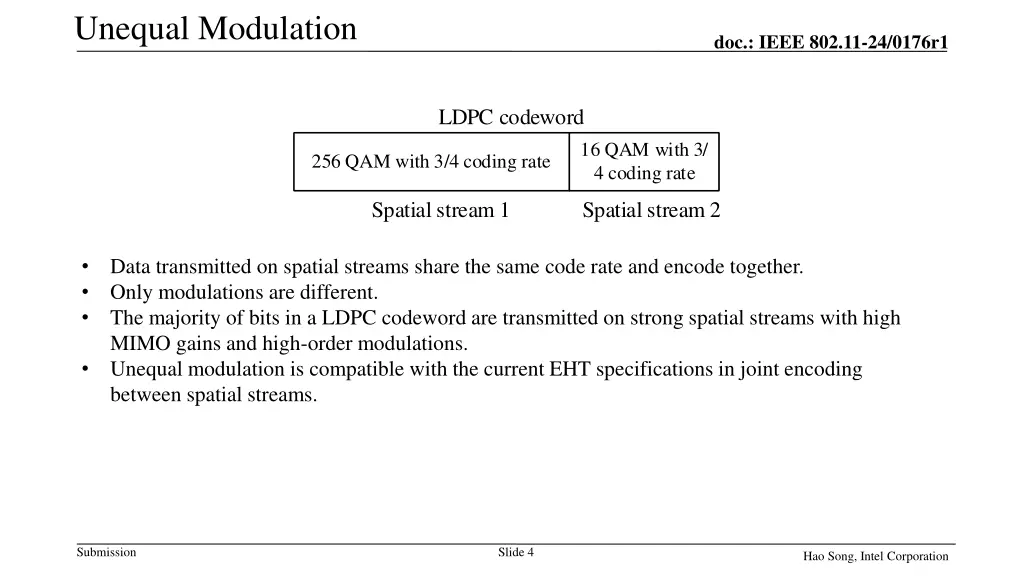 unequal modulation