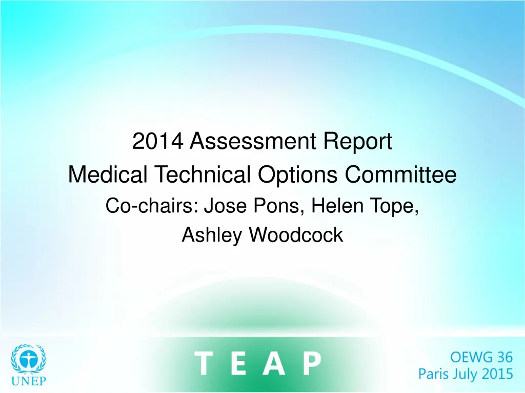 2014 assessment report medical technical options