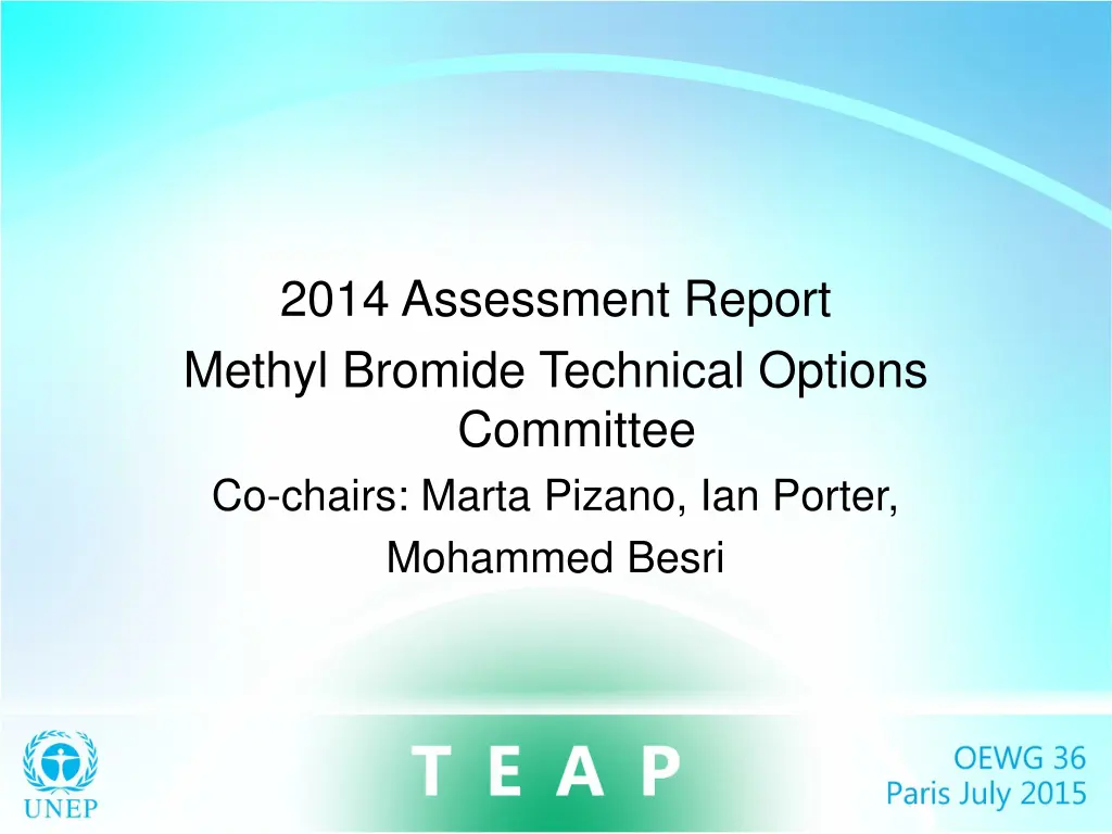 2014 assessment report methyl bromide technical