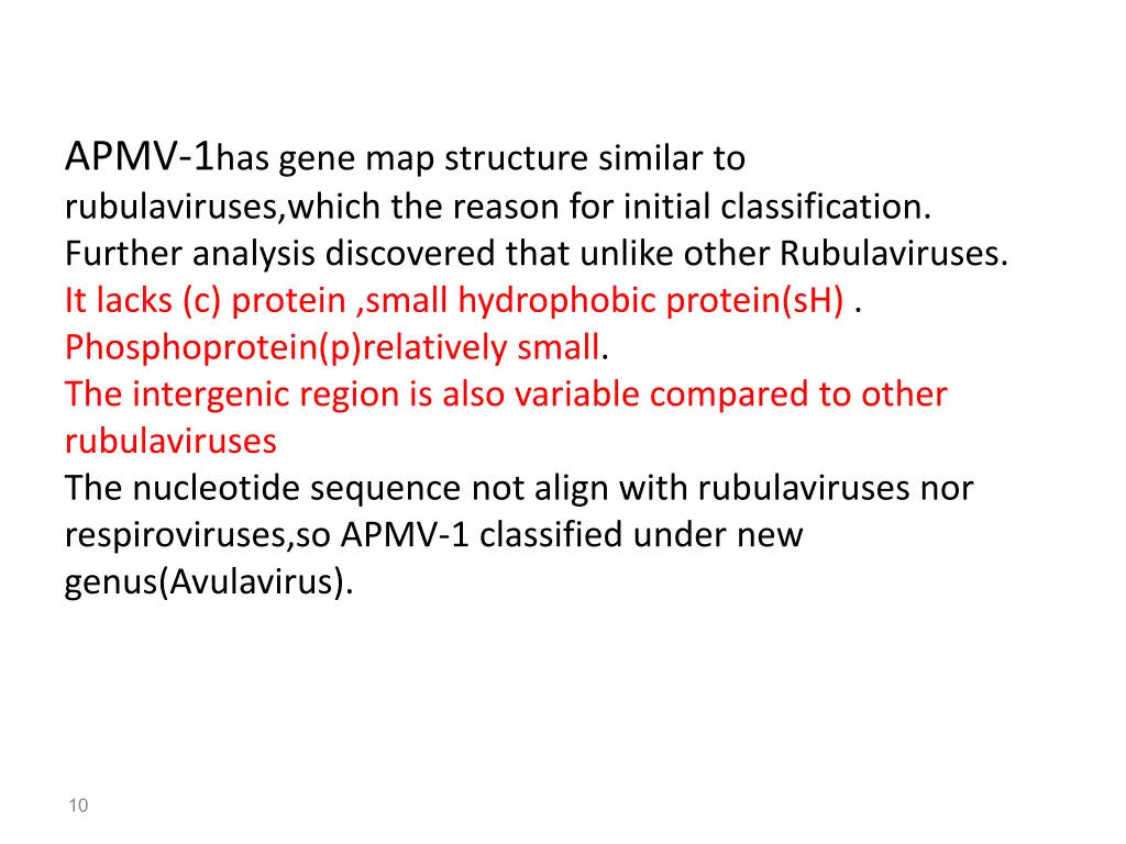 apmv 1 has gene map structure similar