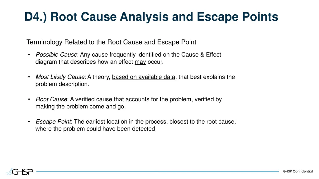 d4 root cause analysis and escape points 2