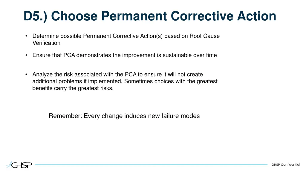 d5 choose permanent corrective action 1