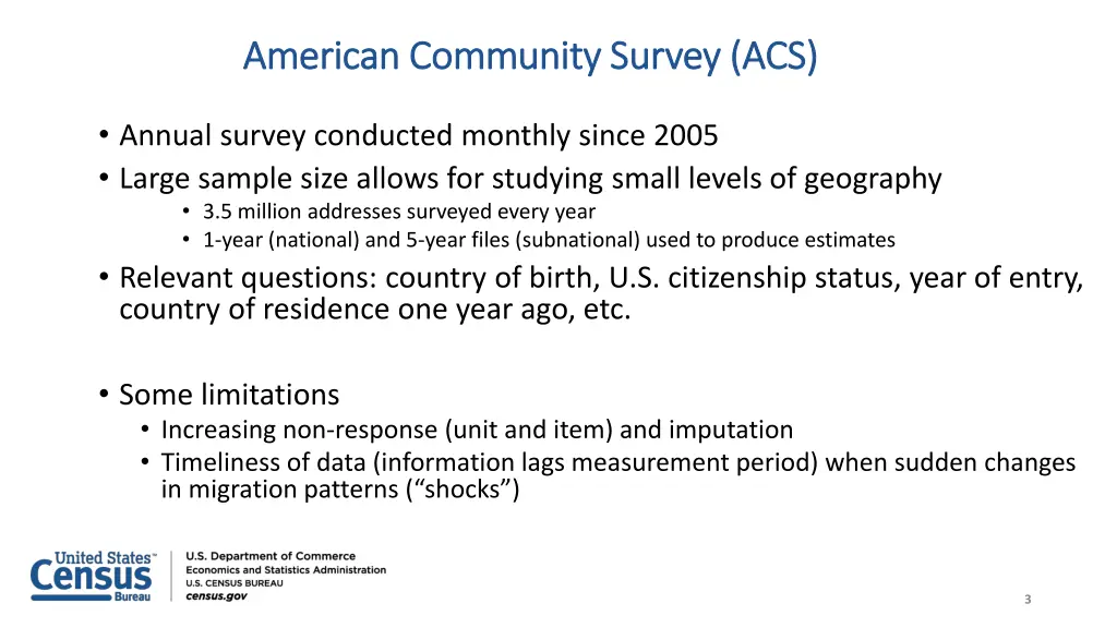 american community survey acs american community