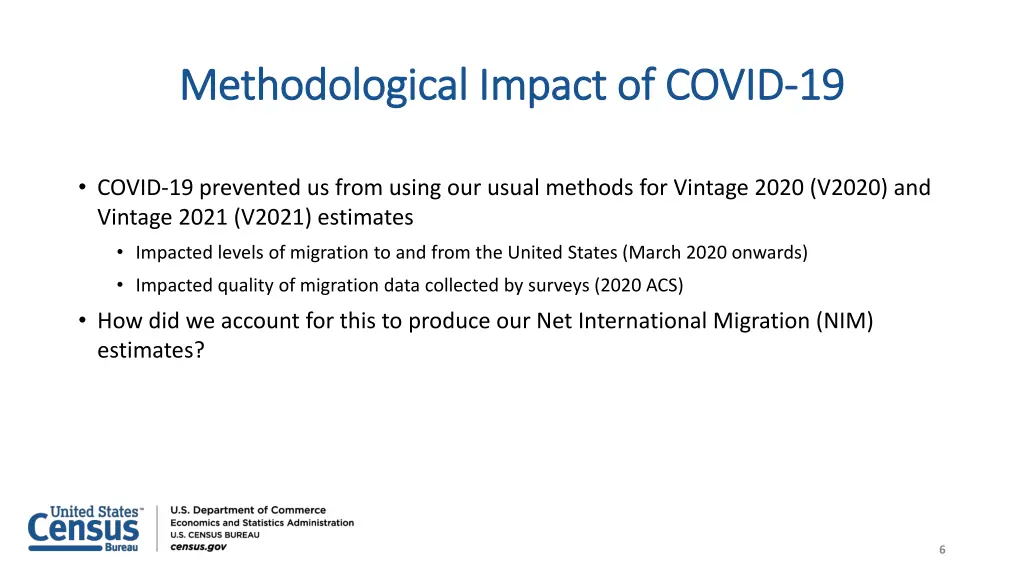 methodological impact of covid methodological