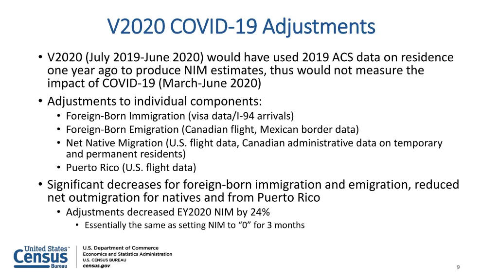 v2020 covid v2020 covid 19 adjustments