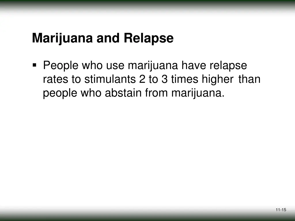 marijuana and relapse