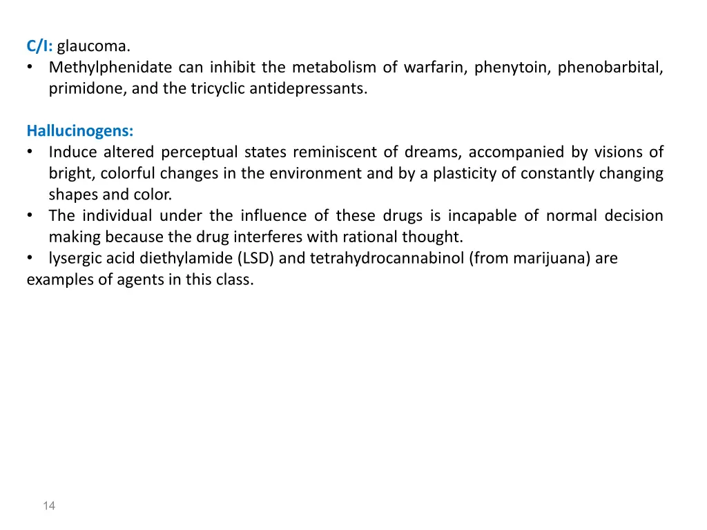 c i glaucoma methylphenidate can inhibit