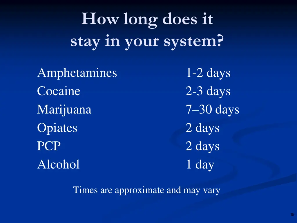 how long does it stay in your system